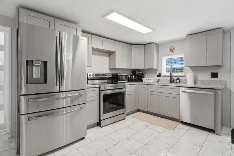 Kitchen with stainless appliances