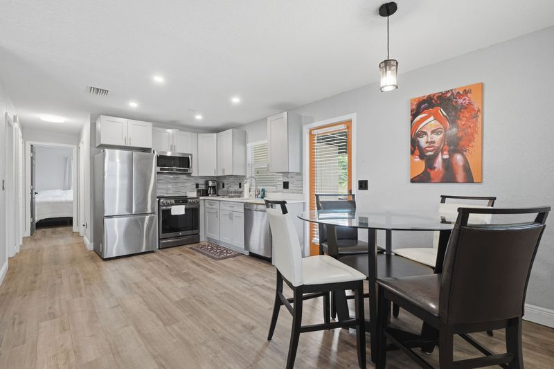 Kitchen and dining area